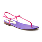 Dolce & Gabbana // T-Strap Sandal // Purple + Pink (US: 6.5)