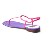 Dolce & Gabbana // T-Strap Sandal // Purple + Pink (US: 6)