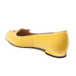 Charlotte Olympia // Flirty Kitty Velvet Ballerina Flat // Yellow (US: 6.5)