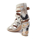 Laurence Dacade // Dana Tropicale Embroidered Block Heel // Grey (US: 7)