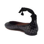Tabitha Simmons // Daria Perforated Leather Ballerina Flat // Black (US: 6)