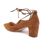 Rupert Sanderson // Poet Heel Pump // Brown Suede (US: 8.5)