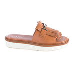 Tods // Leather Fringe Sandal // Brown (EURO: 41)