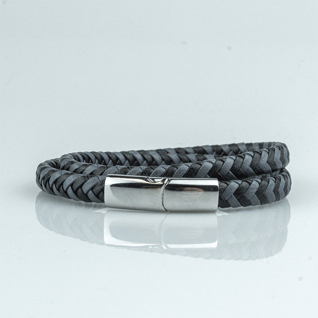 Phoenix Braided Leather Bracelet (Medium // 7.5")