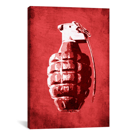 Hand Grenade (Red) // Michael Tompsett (18"W x 26"H x 0.75"D)