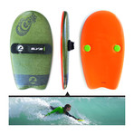 The Grom // Bodysurfing Handboard  // Army Green + Pilsner Orange