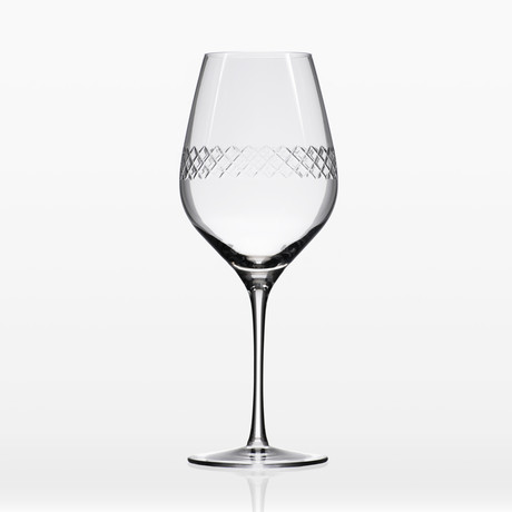 Diamond // Bordeaux Glass // Set Of 4
