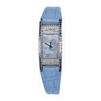 Io Si 18k White Gold Diamond + Sapphire + Quartz Watch I