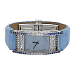 Io Si 18k White Gold Diamond + Sapphire + Quartz Watch I