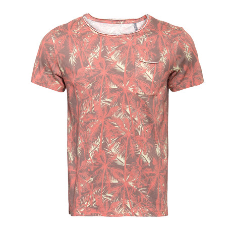 Tropical Print T-Shirt // Red (S)