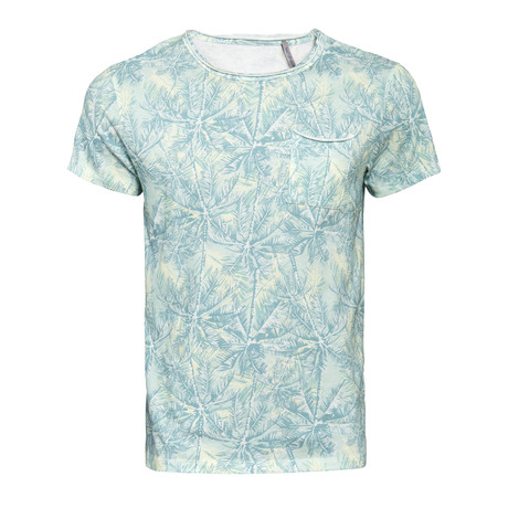 Tropical Print T-Shirt // Green (S)