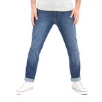 Stone-Washed Regular-Fit 5-Pocket-Jeans // Blue (30WX29L)