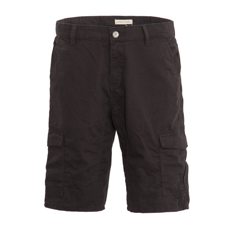 Comfortable-Fit Cargo Shorts // Black (S)