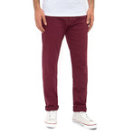 Cotton Chinos + Logo // Bordeaux (34WX33L)