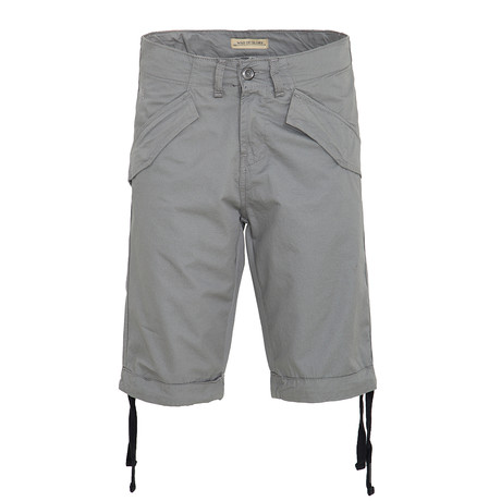 Denim Shorts + Flap Pockets // Gray (S)