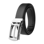 Leather Buckle Dress Belt 1014 // Black