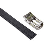 Leather Buckle Dress Belt 1014 // Black