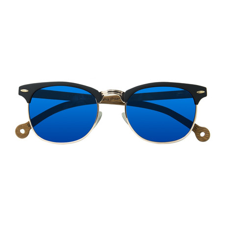 Bahia Hybrid Sunglasses // Black + Blue