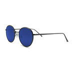 Delta Recycled Aluminum Sunglasses // Silver + Blue