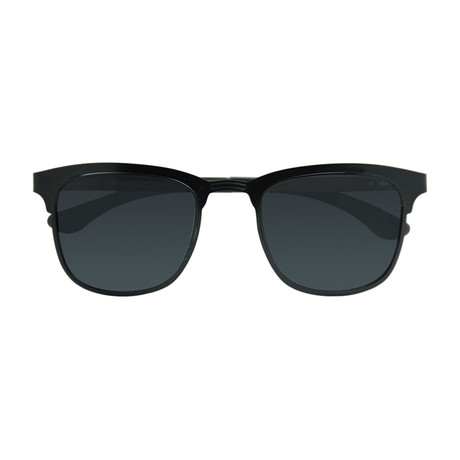 Tormenta Recycled Aluminum Sunglasses // Black + Smoked