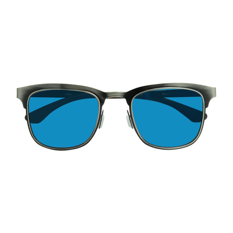Tormenta Recycled Aluminum Sunglasses // Silver + Blue