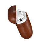 Pebble Series // Leather AirPod Case (Brown)