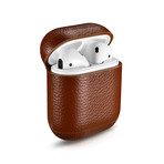 Pebble Series // Leather AirPod Case (Brown)