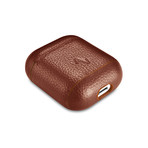 Pebble Series // Leather AirPod Case (Brown)