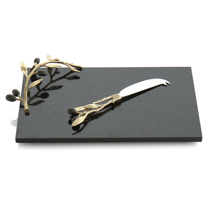 Olive Branch // Gold Cheese Board + Knife