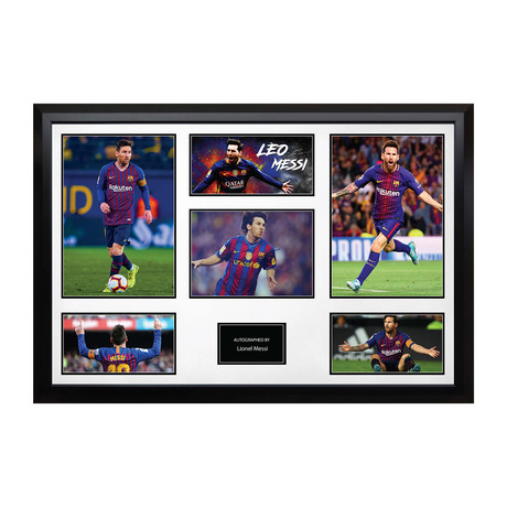 Signed + Framed Collage // Lionel Messi