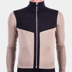 Long Sleeve Shield Jersey // Beige + Black (XS)