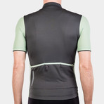 Signature Cycling Jersey // Steel Gray + Light Green (XS)