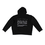 RTA // Oversize Gluttony Embroidered Hoodie Sweatshirt // Black (XS)