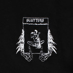 RTA // Oversize Gluttony Embroidered Hoodie Sweatshirt // Black (XS)