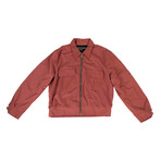 Enfants Riches Deprimes // Gabardine Cropped Cadet Jacket // Rust (XS)