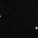 424 // Ransom Note Hoodie Sweatshirt // Black + Multicolor (XS)