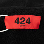 424 // Ransom Note Hoodie Sweatshirt // Black + Multicolor (M)