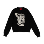 424 // Wool Blend Reaper Knit Sweater // Black (L)