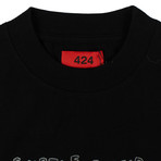 424 // Short Sleeve Subtle Suicide Cotton T-Shirt // Black (XS)