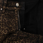 Amiri // Broken Leopard Coated Jeans // Brown (28)