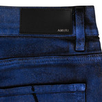 Amiri // Broken Glitter Coated Jeans // Blue (28)