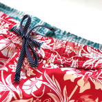 Blythe Shorts // Red + Morris-Sea (M)