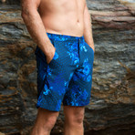 Braunton Shorts // Neon Ink Japanese Gul (L)