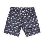 Braunton Shorts // Navy Paw (XL)
