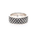 Rhombus Oxidized Ring // Silver (Size: 9)