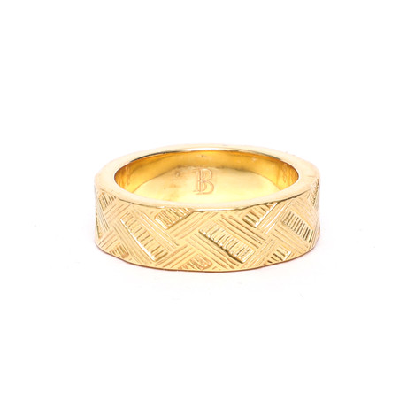Cross Hatch Ring // Gold (9)