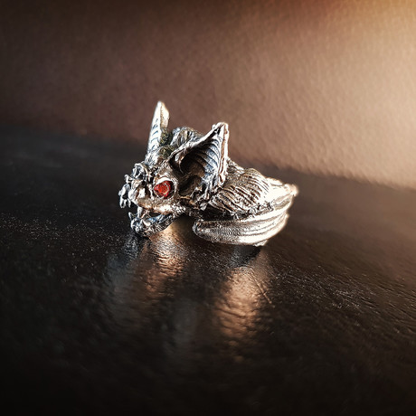 Nocturnal Vampire Bat Ring // Sterling Silver (6)