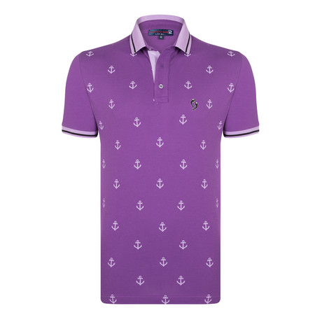 Baden Short Sleeve Polo // Purple (XS)
