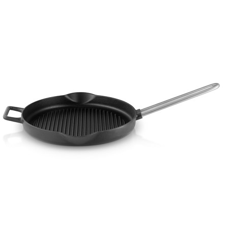 Cast Iron Grill Frying Pan // Black