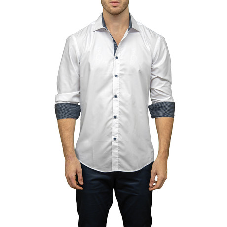 Jole Long-Sleeve Button-Up Shirt // White (XS)